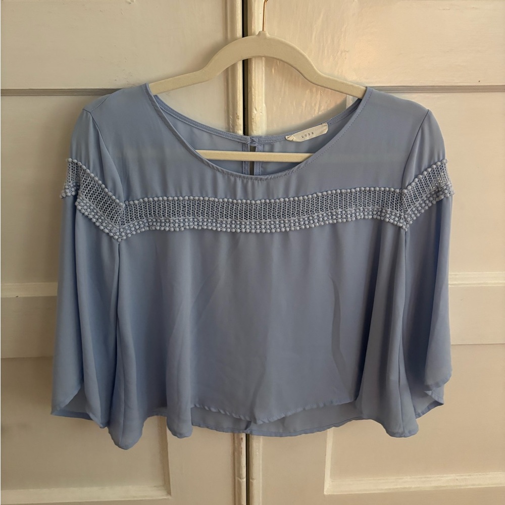 Sky blue lush blouse